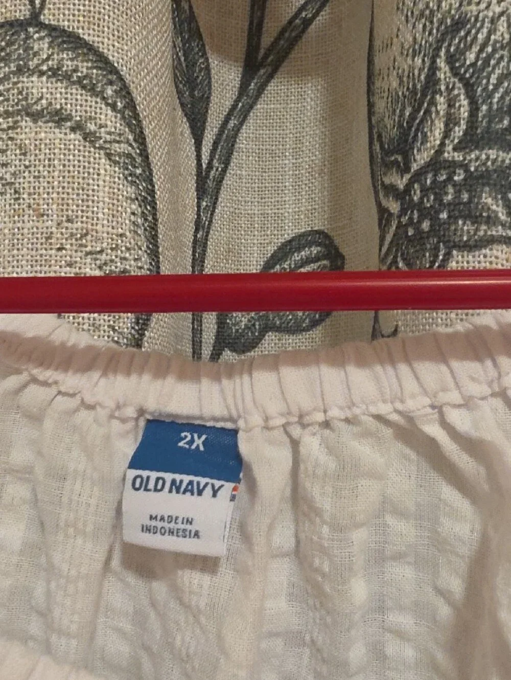2x Old Navy White Textured Peasant Top